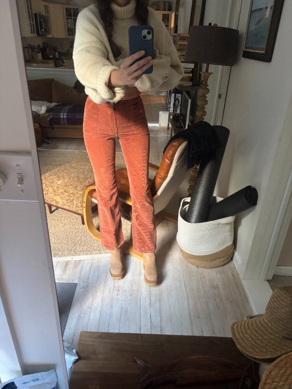 Wrangler Vintage Rust Corduroy Pants, size Small (junior size 9)